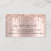 Fly Makeup Artist Eyelash Glitter Drift Roos Visitekaartje (Achterkant)