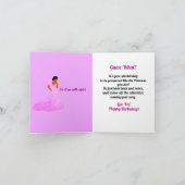 Fly Sister African American Birthday Kaart (Binnen)