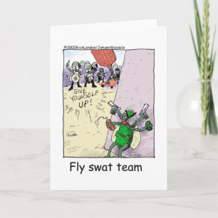 Fly Swat Team Funny Police Gifts & Collectibles Kaart