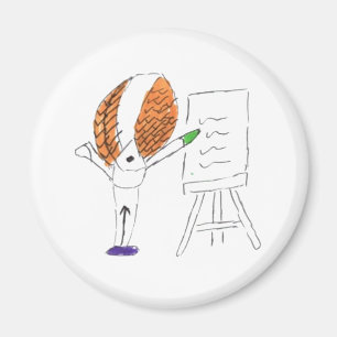 Fly Teacher Round Magnet Magneet