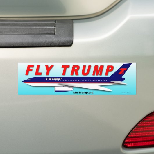 Fly Trump Bumpersticker (Op auto)