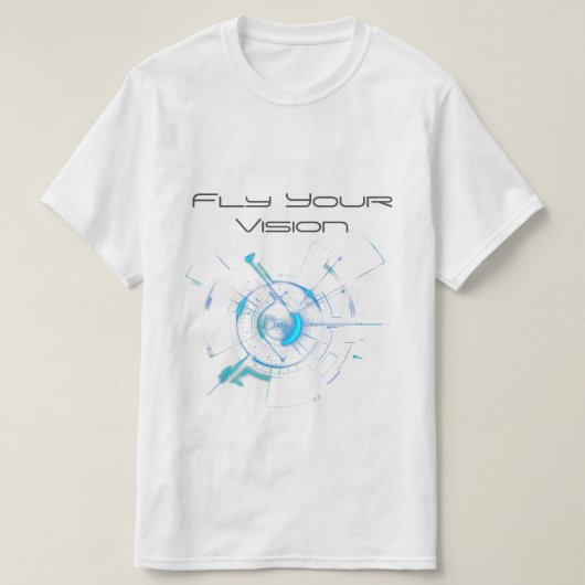 Fly Your Vision - Tech and Nature Fusion T-Shirt (Design devant)