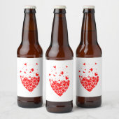 Flyaway Love Hearts Bier Etiket (Flessen)