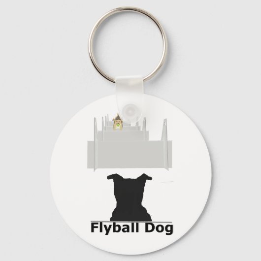 Flyball Dog Sleutelhanger (Voorkant)