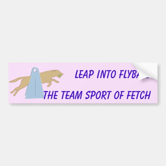 Flyball Leap Bumpersticker (Voorkant)