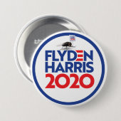 FLYDEN HARRIS 2020 RONDE BUTTON 7,6 CM (Voorkant /achterkant)
