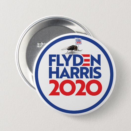 FLYDEN HARRIS 2020 RONDE BUTTON 7,6 CM (Voorkant /achterkant)