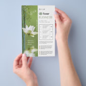 Flyer 14 x 21,6 cm Zen Lotus Vert (Hand)