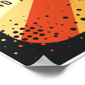 Flyer Announge van het muziekfeestje Retro Poster (Hoek)