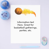 Flyer Basketball voor feestjes, bijeenkomsten, enz (Enkel)