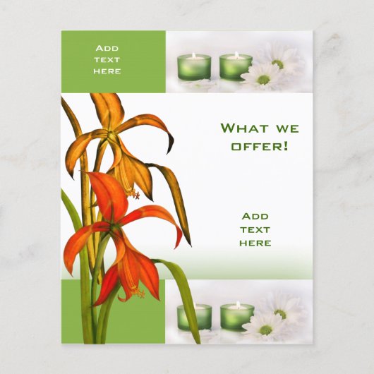 Flyer Beauty Salon Spa Green B Sjabloon Small (Voorkant)