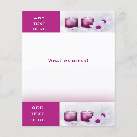 Flyer Beauty Salon Spa Pink Plum Sjabloon (Voorkant)