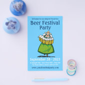 Flyer BEER FESTIVAL Party Dirndl Waitress Beer (Enkel)