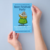 Flyer BEER FESTIVAL Party Dirndl Waitress Beer (Hand)