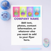 Flyer - Birthday Cupcakes (Enkel)