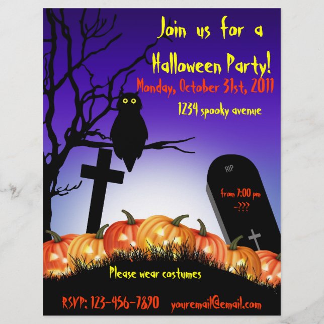 Flyer de fête d'Halloween (Devant)