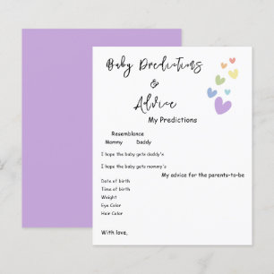 Flyer de jeu pour Baby Shower avec coeurs mignons