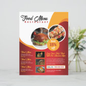 Flyer de restaurant / Flyer de menu de nourriture (Debout devant)