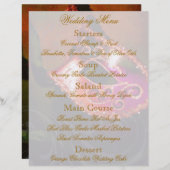 Flyer du menu Mariage de bal mascarade rouge (Devant / Derrière)