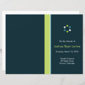 Flyer du programme Modern Star Bar Mitzvah (Devant / Derrière)