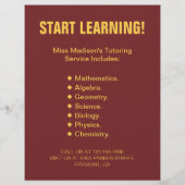 Flyer du Tuteur du secondaire (Dos)