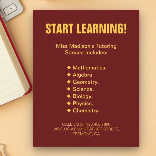 Flyer du Tuteur du secondaire