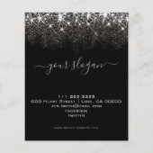 Flyer élégant argent pailleur platine lumineux (Dos)