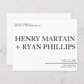 Flyer faire-part de mariage (Devant / Derrière)