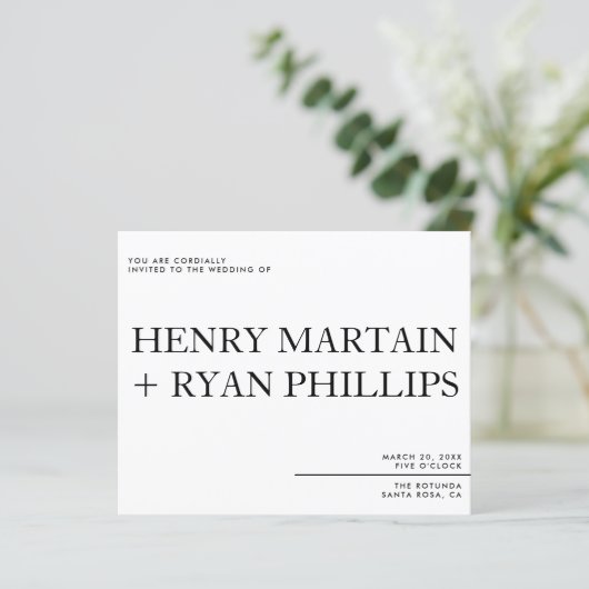 Flyer faire-part de mariage (Debout devant)