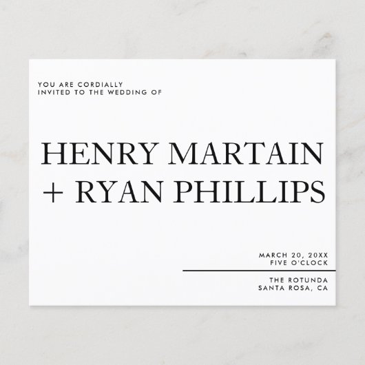 Flyer faire-part de mariage (Devant)