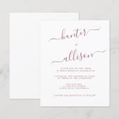 Flyer Faire-part de mariage budgétaire (Devant / Derrière)