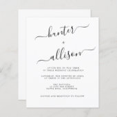 Flyer Faire-part de mariage budgétaire (Devant / Derrière)