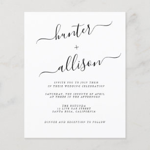 Flyer Faire-part de mariage budgétaire