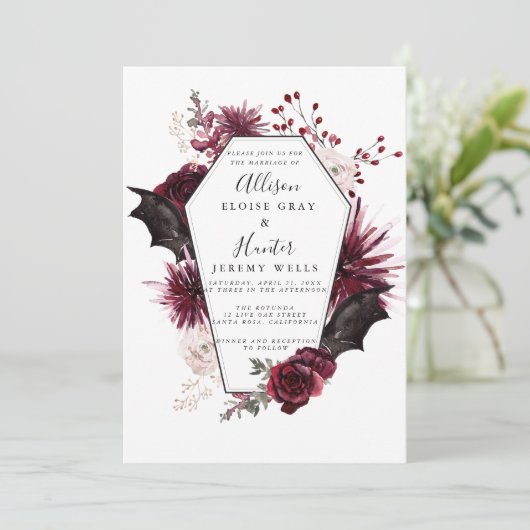 Flyer Faire-part de mariage Halloween (Debout devant)