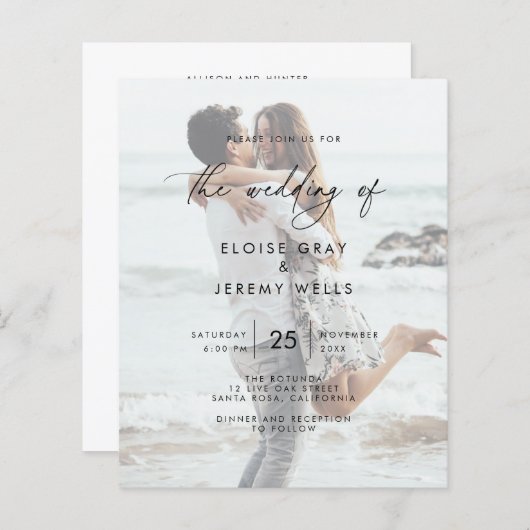 Flyer Faire-part de mariage moderne (Devant / Derrière)