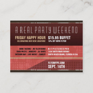 Flyer Hype Secret Stash Party Horizontal Vr. 4 Visitekaartje