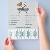 Flyer met afscheurstroken voor professionele huish (Hand)