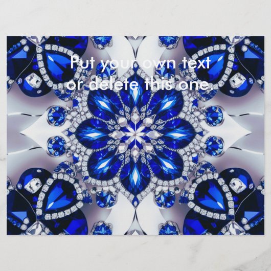 Flyer met Blauw Wit Kleuren Design (Voorkant)