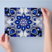 Flyer met Blauw Wit Kleuren Design (Hand)