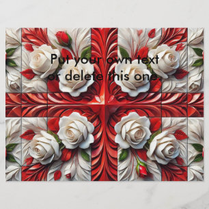 Flyer met Engels Rozen Design