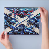 Flyer met het ontwerp van Scottish Thistles (Hand)