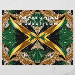 Flyer met Jamaicaanse kleuren ontwerp