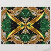 Flyer met Jamaicaanse kleuren ontwerp (Achterkant)