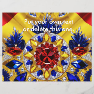 Flyer met Roemeense kleuren Design