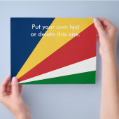 Flyer met Seychellen Kleuren Design (Hand)