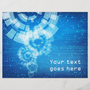 flyer met technische stijl