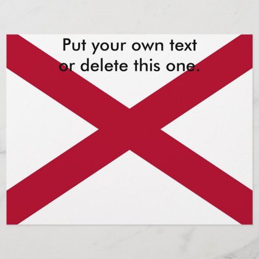 Flyer met vlag van Alabama, VS (Voorkant)