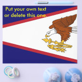 Flyer met vlag van American Samoa, VS (Enkel)
