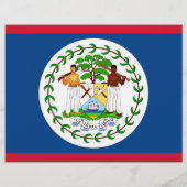 Flyer met vlag van Belize (Achterkant)
