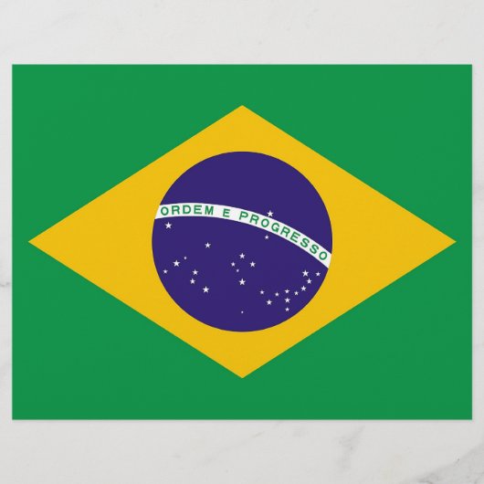 Flyer met vlag van Brazilië (Voorkant)
